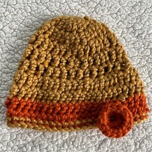 NWOT Handmade Beanie with Flower